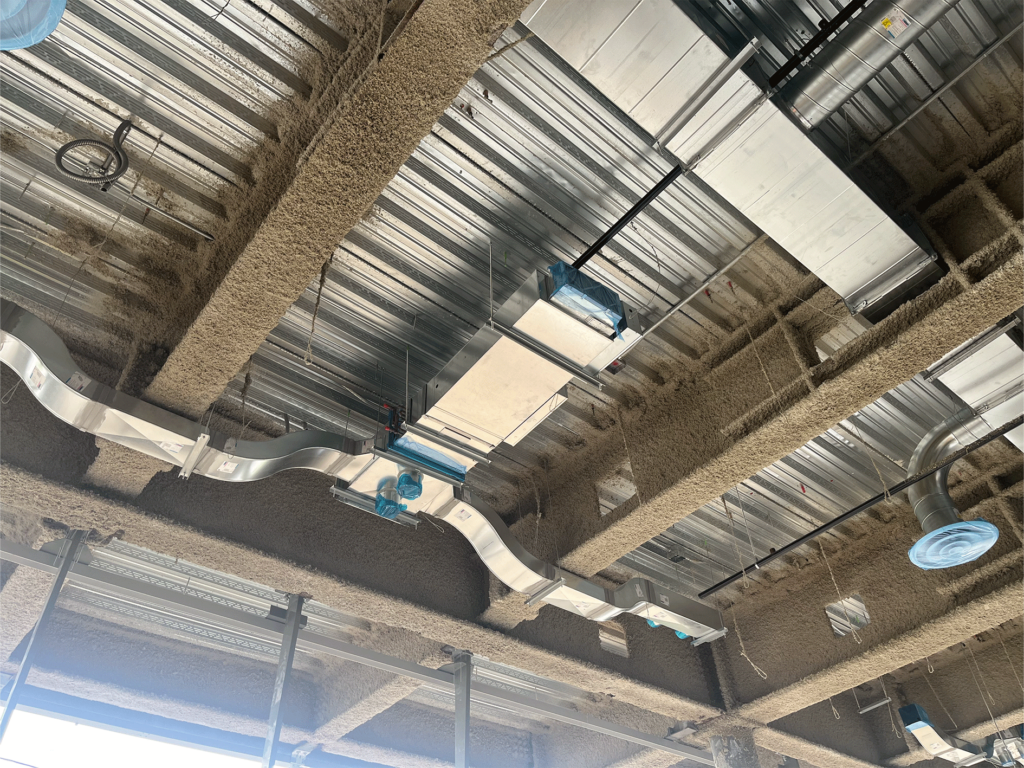 Image of the ducting at the UoT Mississauga Campus