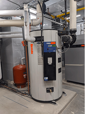 Photo of HVAC equipment in interior of Orleans Health club