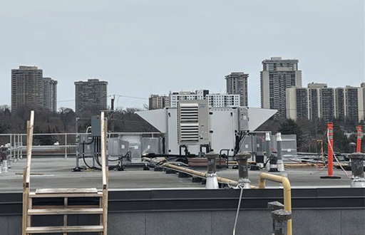 Photo of VRV units on top of Toronto Community Housing