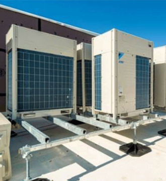 Pictures of Daikin Units on rooftop.