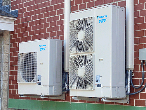 Photo of DXS units outside of Fayette School
