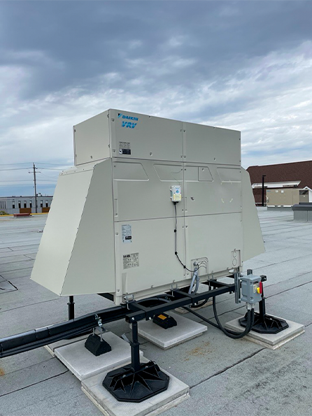 Image of an EcoFoot with a Daikin VRV Unit
